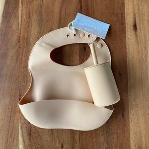The Saturday Baby Silicone Bib and Cup